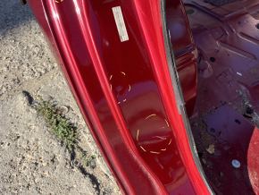 Lincoln MKZ 13-20 rear right quarter wing on the body, red, dents, bumps, torn at the seam, non-factory hole