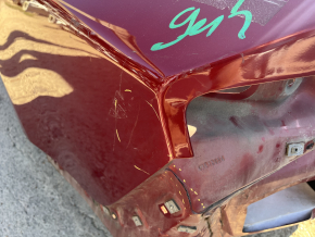 Lincoln MKZ 13-20 rear left quarter wing on the body, red, dents, torn at the seam, non-factory holes