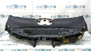 Front dashboard without AIRBAG Toyota Prius 50 Prime 17-22 black for a large display, non-standard holes, pokes, cracks in the fasteners