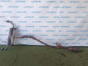 Exhaust pipe with barrel Ford Escape MK4 20-22 hybrid AWD, with actuator, heater and catalytic converter, rusty