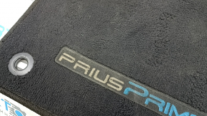 Set of floor mats for Toyota Prius 50 Prime 17-22 black fabric, ready to clean