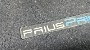 Set of floor mats for Toyota Prius 50 Prime 17-22 black fabric, ready to clean
