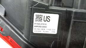 Left rear bumper light Toyota Prius 50 Prime 17-22 broken glass, broken mount, broken bulb socket