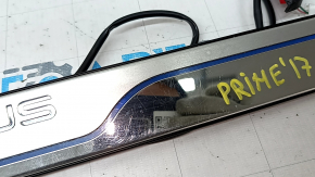 Set of exterior door sill trims for PRIUS Toyota Prius 50 16-22, chrome, with backlight, scratches