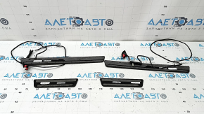 Set of exterior door sill trims for PRIUS Toyota Prius 50 16-22, chrome, with backlight, scratches
