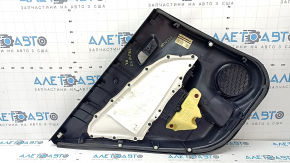 Door trim panel rear right Toyota Prius 50 Prime 17-22 black, insert black leather, armrest black leather, with trim and window lift control, for cleaning