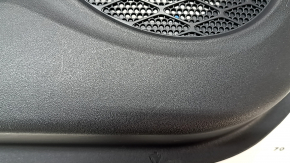 Door trim, front left, Toyota Prius 50 Prime 17-22, black, black leather insert, black leather armrest, with trim and window lift control, worn