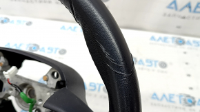 Naked steering wheel for Toyota Prius 50 Prime 17-22, black leather, with adaptive cruise control joystick, ready for re-upholstery