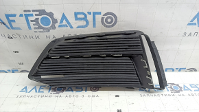 Front bumper grille right Audi A5 F5 17-19 without radar, black gloss with chrome molding