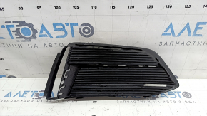 Front bumper grille left Audi A5 F5 17-19 without radar, black gloss with chrome molding