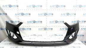 Bare front bumper Audi A5 F5 18-19 for parking sensors, without plug, black, scratches, broken fasteners