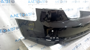 Bare rear bumper Audi A5 F5 18-19 for parking sensors, black, without plug, cracked mount, scratches