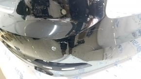 Bare rear bumper Audi A5 F5 18-19 for parking sensors, black, without plug, cracked mount, scratches