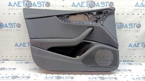 Door trim, front left card, Audi A5 F5 18-19 5D, black, black leather insert, black leather armrest, scratches, dry cleanable