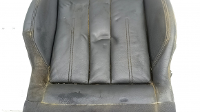 Audi A5 F5 18-19 5D passenger seat cushion upholstery, black leather, heated, dry-cleanable, dents