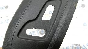 Left side passenger seat control trim for Audi A5 F5 18-25 5D, black, electrically powered, dry cleanable, scratches
