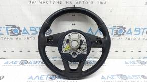 Bare steering wheel Audi A5 F5 18-24 black leather with heating without buttons and paddles, for dry cleaning, scratches
