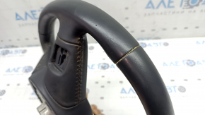 Bare steering wheel Audi A5 F5 18-24 black leather with heating without buttons and paddles, for dry cleaning, scratches