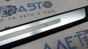 Outer front left threshold trim Audi A5 F5 17-25 5D black with chrome, scratches, broken guide