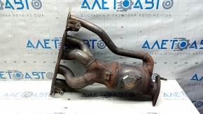 The exhaust manifold with a catalytic converter for Toyota Venza 21-22 is rusty and has no stud