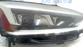 Front right headlight assembly Audi A5 F5 18-19 LED, LED turns yellow, scratches, needs polishing