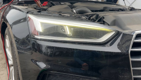 Front right headlight assembly Audi A5 F5 18-19 LED, LED turns yellow, scratches, needs polishing