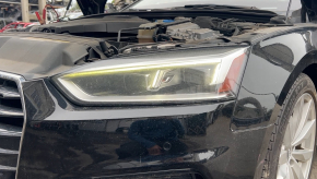 Front left headlight assembly Audi A5 F5 18-19 LED, yellowing LED, scratches, needs polishing