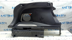 Left arch trim for Toyota Venza 21-24, black, for JBL subwoofer, with chrome trim, scratches, tear, needs cleaning