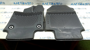 Set of floor mats for Toyota Venza 21-24 black rubber, cut, needs cleaning