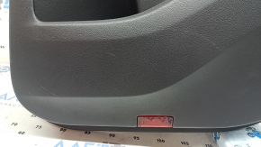Door trim panel rear right complete Mercedes W167 GLE 20-25 dark gray, insert and armrest brown leather, wood molding, Burmester, without curtain, scratches