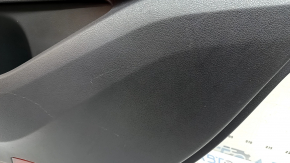 Door trim panel rear right complete Mercedes W167 GLE 20-25 dark gray, insert and armrest brown leather, wood molding, Burmester, without curtain, scratches