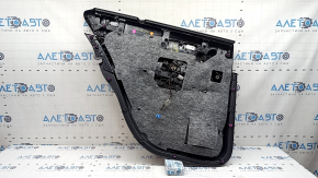Door trim panel rear right complete Mercedes W167 GLE 20-25 dark gray, insert and armrest brown leather, wood molding, Burmester, without curtain, scratches