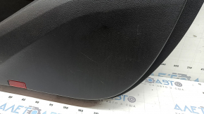 Door trim panel, front right, complete, Mercedes W167 GLE 20-25, dark gray, insert and armrest, brown leather, wood molding, with handle, Burmester, scratches