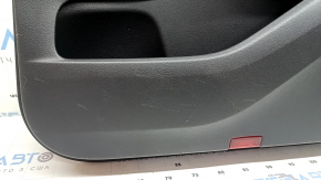 Door trim panel, front right, complete, Mercedes W167 GLE 20-25, dark gray, insert and armrest, brown leather, wood molding, with handle, Burmester, scratches