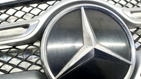 Radiator grille assembly Mercedes W167 GLE 20-23 for radar and camera, with emblem, chips, worn