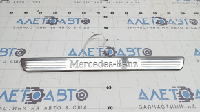Outer front right door sill trim Mercedes W167 GLE 20-26 chrome with backlight, scratches