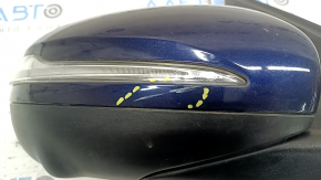 Right side mirror assembly Mercedes W167 GLE 20-25 8+8+4 turn signal, heated, backlight, BSM, camera, blue, worn