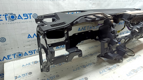 Front dashboard with AIRBAG Toyota Venza 21-24 for projection, leather, black, scratches