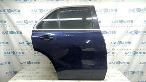 Complete rear right door for Mercedes W167 GLE 20-26, tinted, keyless, blue, glass seal is dry, scratches on molding and trim