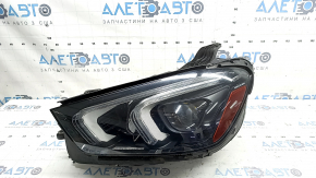 Left front headlight assembly Mercedes W167 GLE 20-23 LED with seal, scratches, needs polishing, yellowing LED