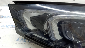 Left front headlight assembly Mercedes W167 GLE 20-23 LED with seal, scratches, needs polishing, yellowing LED