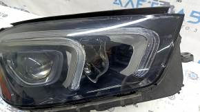 Right front headlight assembly Mercedes W167 GLE 20-23 LED with seal, scratches, needs polishing, yellowing LED