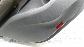 Door trim panel rear left complete Mercedes W167 GLE 20-23 dark gray, insert and armrest brown leather, wood molding, Burmester, with handle, without curtain, scratches