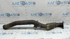 Jeep Grand Cherokee WL 22-26 PHEV exhaust pipe, torn mesh, dented corrugation