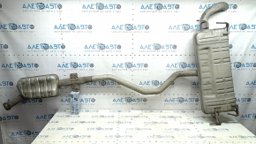 Exhaust line middle part with barrel Jeep Grand Cherokee WL 22-24 PHEV for 1 exhaust, dented bracket, crushed