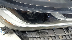 Front right headlight Toyota Venza 21-24 XLE Limited lens, with mount, sand, broken mounts, crack, yellowing LED