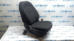 Passenger seat Ford Escape MK4 23-26 without airbag, mechanical, black fabric, white stitching, needs cleaning, no runner on the upholstery