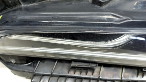 Left front headlight Toyota Venza 21-24 XLE Limited lens, with mount, sand, broken mounts, crack, yellow LED