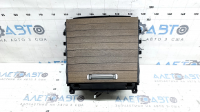 Mercedes W167 GLE 20-26 center console pocket box with cup holders, light wood trim, dry-cleanable