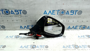 Right side mirror assembly Toyota Venza 21-22 16 pins, BSM, camera, turn signal, heating, backlight, auto-folding, white, scratches
